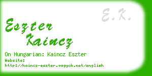 eszter kaincz business card